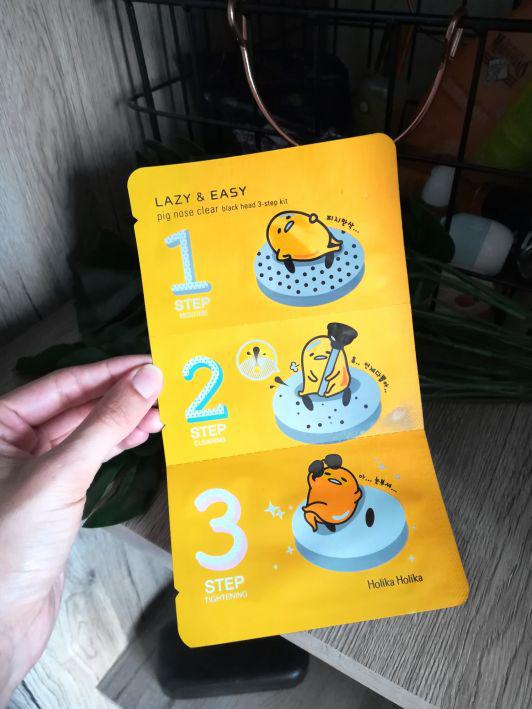Holika Holika Lazy & Easy, Plasterki na nos, Oczyszczające, Black Head 3-step Kit
