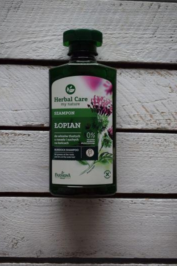 Herbal Care Szampon, łopian, do włosów tłustych u nasady i suchych na końcach