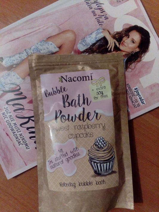 Nacomi Puder do kąpieli, Bubble Bath Powder, Sweet Raspberry Cupcake