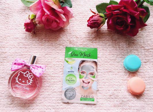 Marion Duo Mask, Maseczka do twarzy, Zabieg oczyszczająco-nawilżający, Maska nawilżająca - sok z aloesu, Maska oczyszczająca - aktywny węgiel