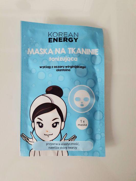 Marion Korean Energy, Maska na tkaninie, Tonizująca, Wyciąg z oczaru wirginijskiego i alantoina