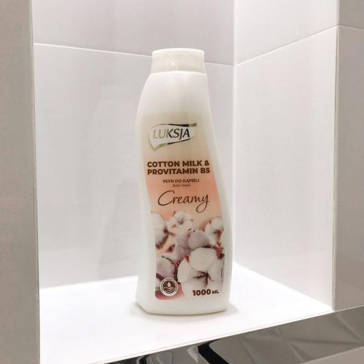 Luksja Creamy, Płyn do kąpieli, Cotton Milk & Provitamin B5