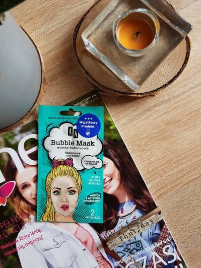 aa bubble mask maska babelkowa do twarzy nawilzenie i swiezosc aloes i zielona herbata