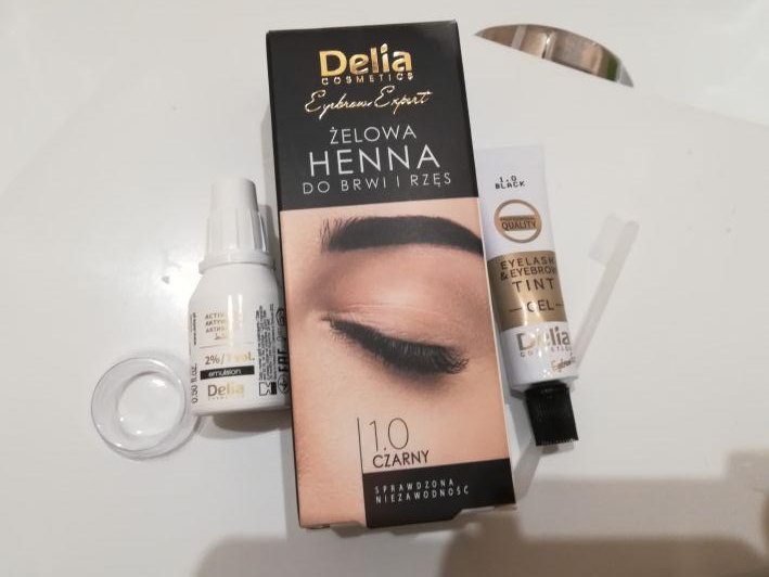Delia Henna do brwi, Żelowa, nr 1.0 Czarna