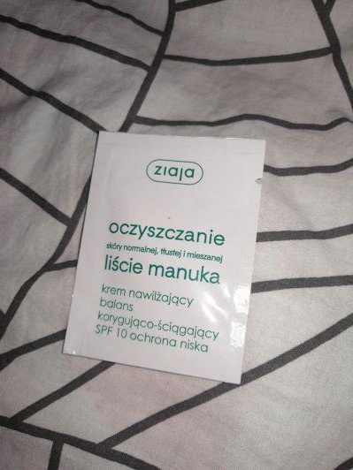 Ziaja Oczyszczanie, Liście manuka, Krem do twarzy, Nawilżający balans korygująco-ściągający