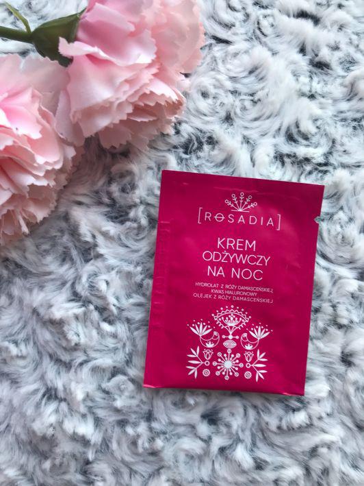 Kosmetyki próbka krem Rosadia krem na noc hydrolat z róży demasceńskiej