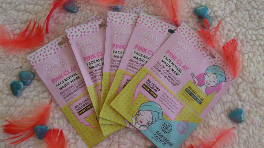 Gorgeous George Maseczka do twarzy w płachcie, Way to Glo pink clay, face revival magic mask