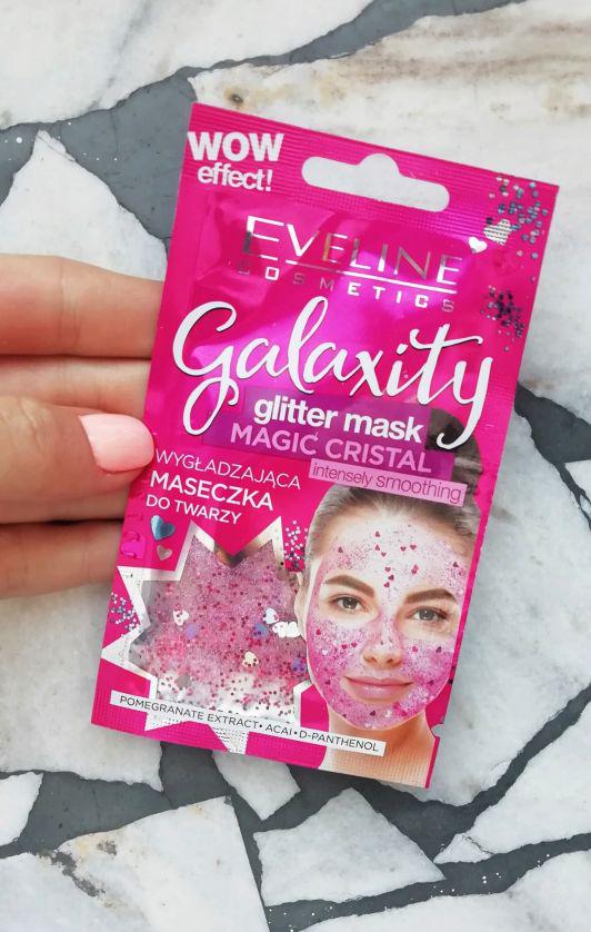 Eveline Galaxity, Glitter Mask, Maseczka do twarzy, Wygładzająca, Magic Cristal