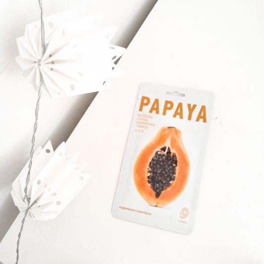 Mishe Maska do twarzy w płacie, Papaja, Z wodą lodowcową