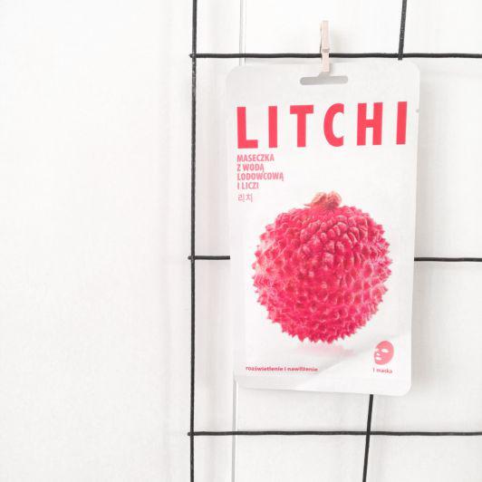 Mishe Maska do twarzy w płacie, Litchi, Z wodą lodowcową