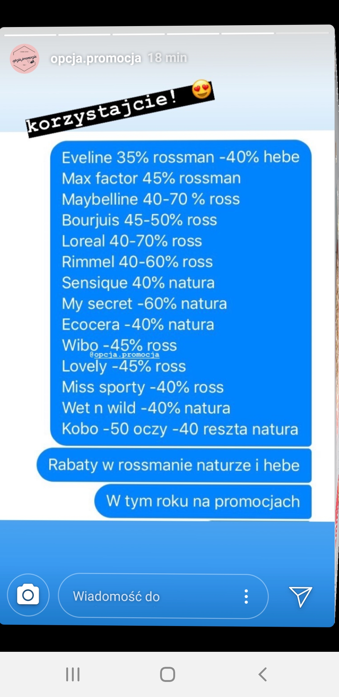 Stare - 55 % Makijaż ROSSMANN / 2019 nowa forma promocji RABATY! 