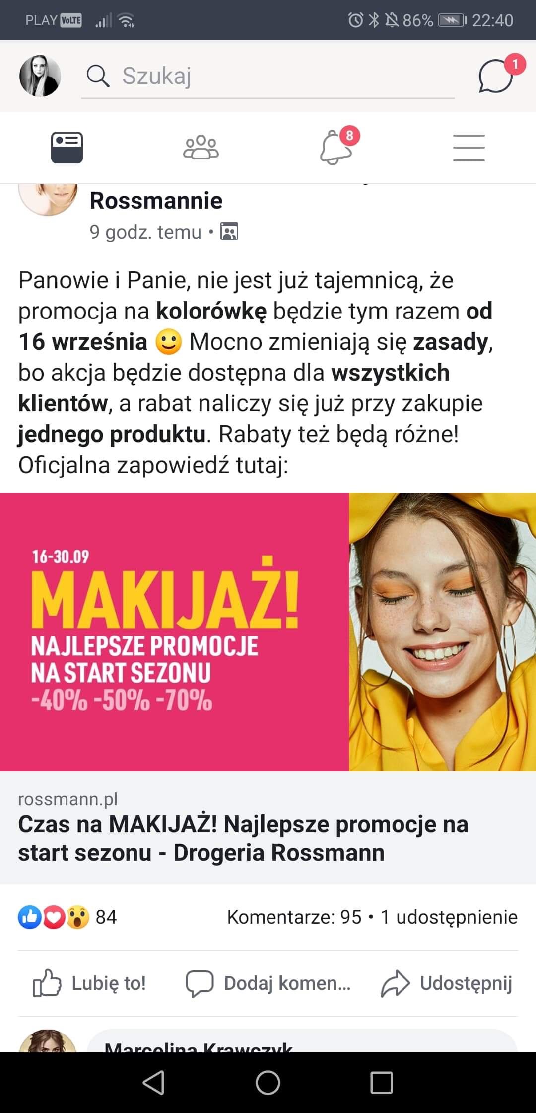 Stare - 55 % Makijaż ROSSMANN / 2019 nowa forma promocji RABATY! 