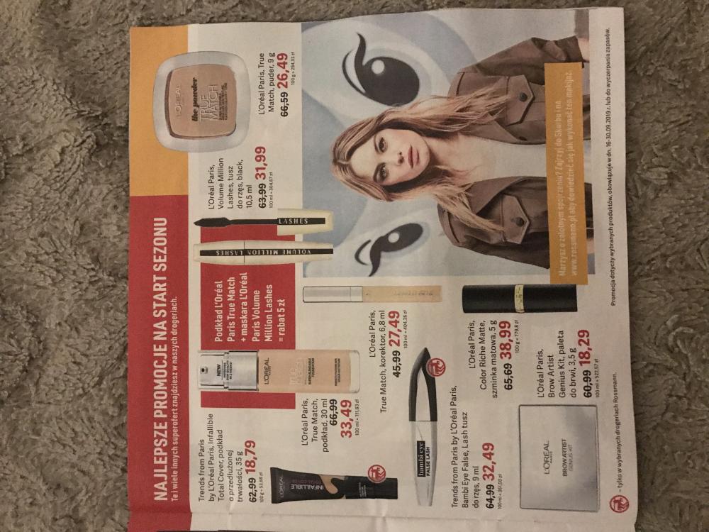 Stare - 55 % Makijaż ROSSMANN / 2019 nowa forma promocji RABATY! 