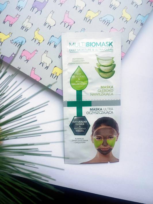 Multi BioMask Moisture & Clean, Maseczka do twarzy, Nawilżająca + Oczyszczająca