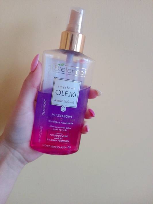 Bielenda Zmysłowe Olejki, Multifazowy olejek do ciała w sprayu, Namiętne nawilżenie