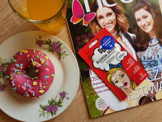 AA Bubble Mask, Maska bąbelkowa do twarzy, Wygładzenie i nawilżenie, Alga różowa + kwas hialuronowy