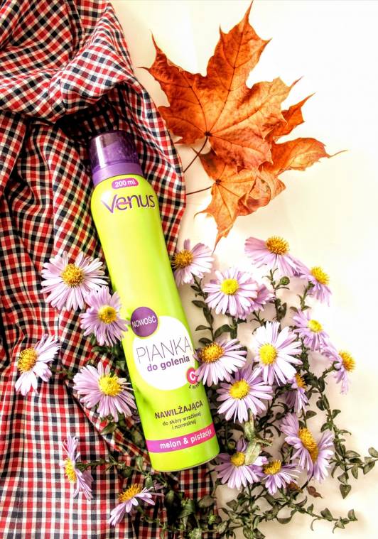 Venus Pianka do golenia, Nawilżająca, Melon i pistacja, Skóra wrażliwa i normalna