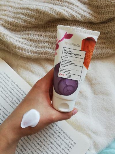 Vis Plantis Peeling do twarzy, Enzymatyczny, Filtrat że śluzu ślimaka + papaja + olejek kameliowy
