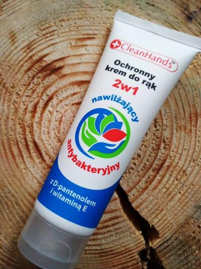 CleanHands Krem do rąk, Ochronny, 2w1, Nawilżający