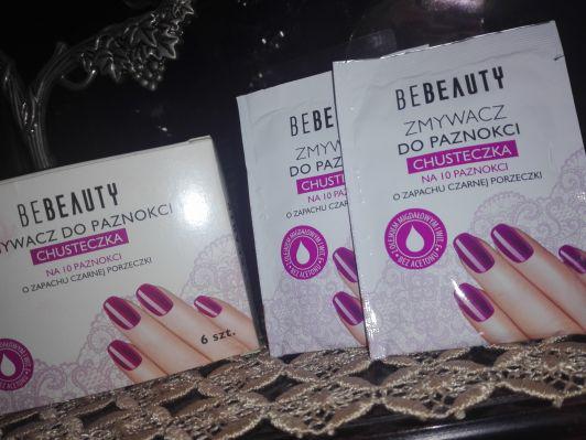 BeBeauty Zmywacz do paznokci, Chusteczka, Zapach czarnej porzeczki