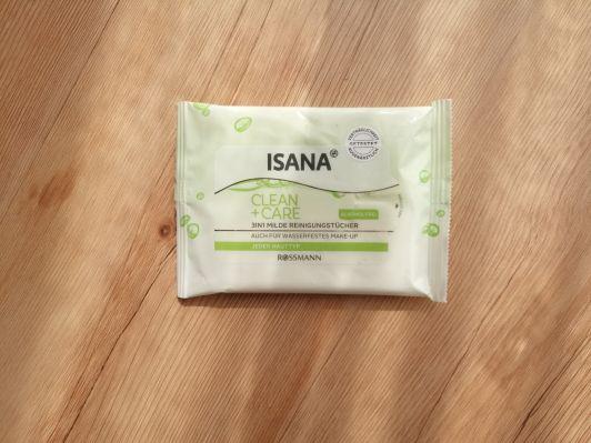 Isana Chusteczki oczyszczające, 3w1, Clean+Care, Każdy rodzaj skóry