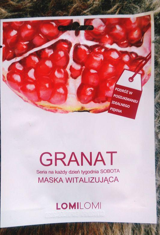 LOMI LOMI Maska do twarzy w płacie, Witalizująca, Granat