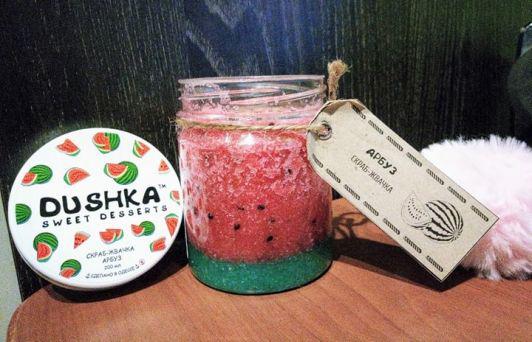 Dushka Cosmetics Peeling do ciała, Cukrowo-solny, Sugar and Salt, Watermelon