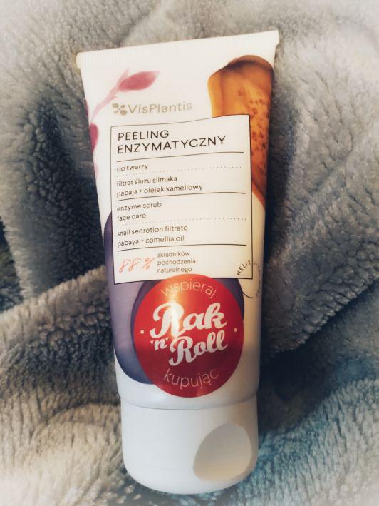 Vis Plantis Peeling do twarzy, Enzymatyczny, Filtrat że śluzu ślimaka + papaja + olejek kameliowy
