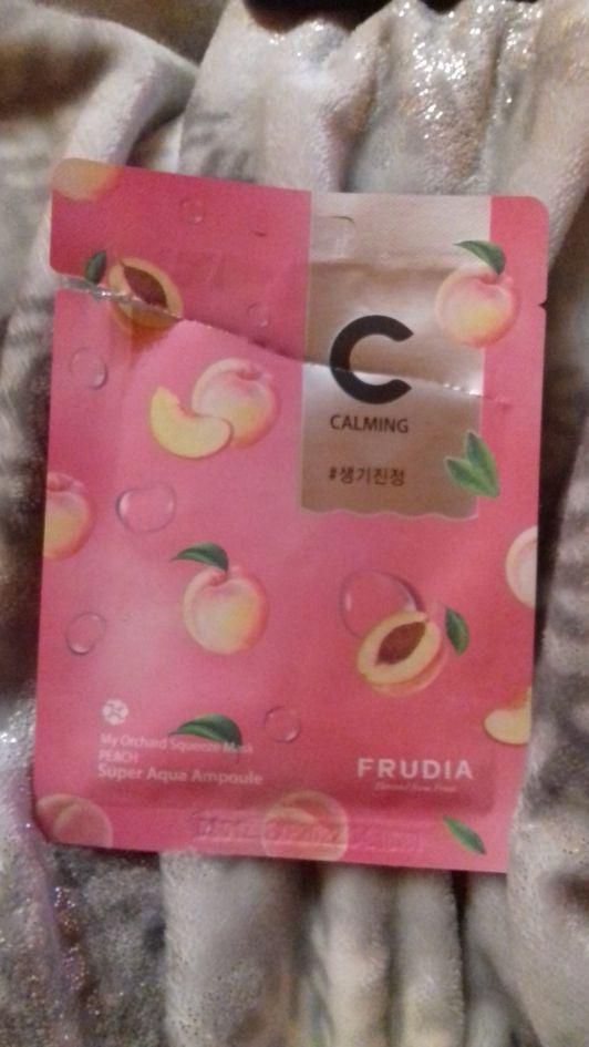Frudia Maska do twarzy w płacie, My orchard squeeze Mask, Peach, Super Aqua Ampoule, Calming