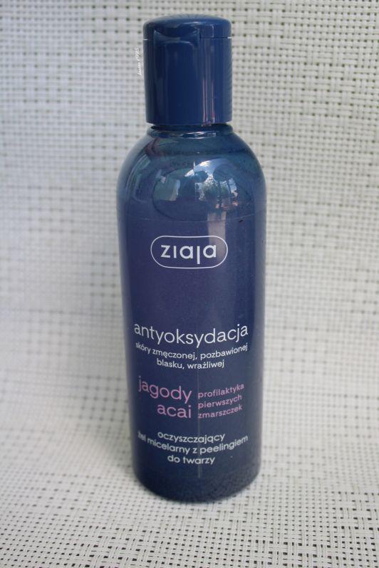 Ziaja Antyoksydacja, Jagody Acai, Oczyszczający żel micelarny z peelingiem do twarzy