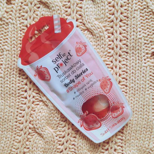 Selfie Project Body Stories, #ShapeOfYou, Sorbet do ciała, Truskawkowy, Odżywia skórę, Nawilża, Wygładza, Sweet Strawberry