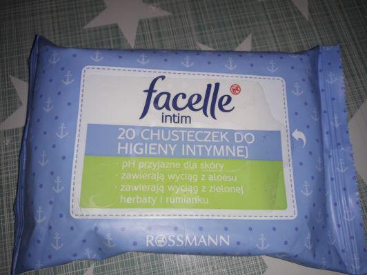 Facelle Intim, Chusteczki do higieny intymnej, Aloes, zielona herbata i rumianek