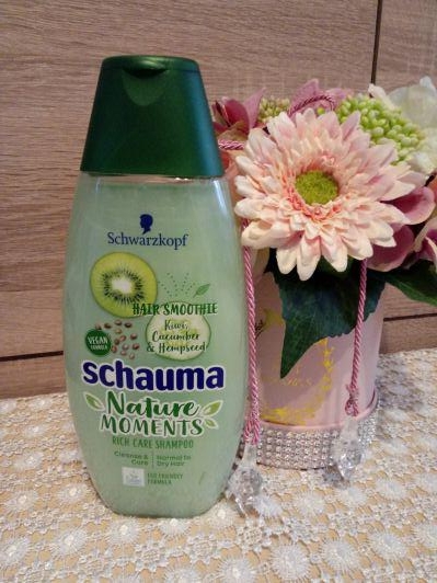 Schwarzkopf Schauma, Nature Moments, Szampon do włosów, Hair Smoothie, Kiwi, Cucumber & Hempseed