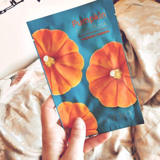 Koeko Maska do twarzy w płachcie, Dynia, oczyszcza i rozświetla