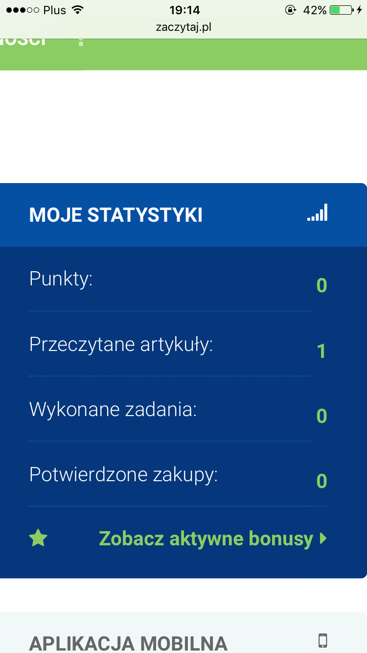 Punkty za czytanie w internecie - duży wybór nagród