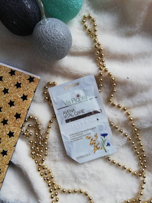 Vis Plantis Relaksująca maseczka kojąca do skóry wrażliwej, Owies+Bławatek