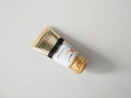 Eveline Argan Gold Edition, waniliowy krem-maska do rąk i paznokci