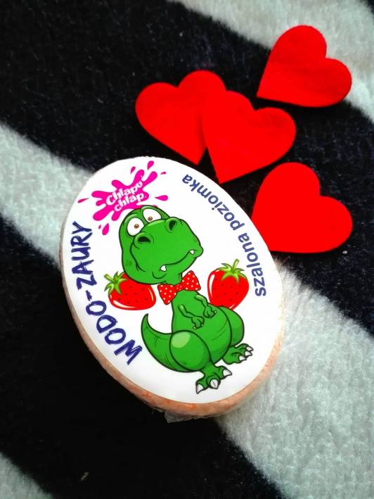 Chlapu Chlap Wodo-Zaury, musująca pastylka do kąpieli , szalona poziomka 