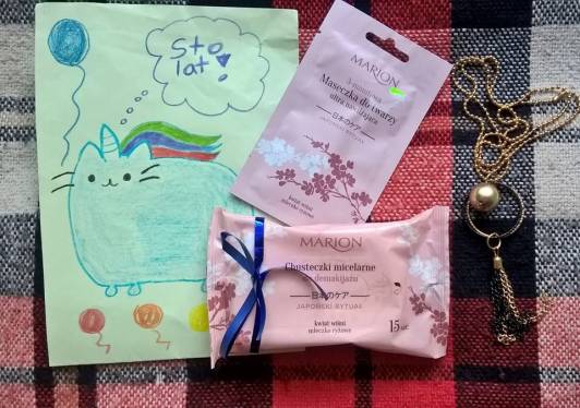 Marion, maseczka i chusteczka