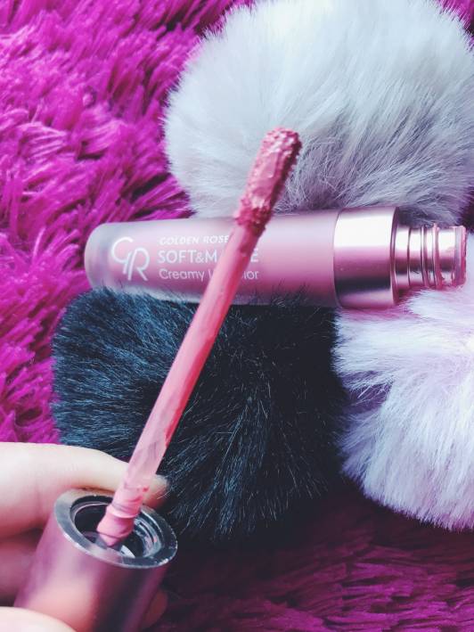 Creamy matte lipstick golden rose