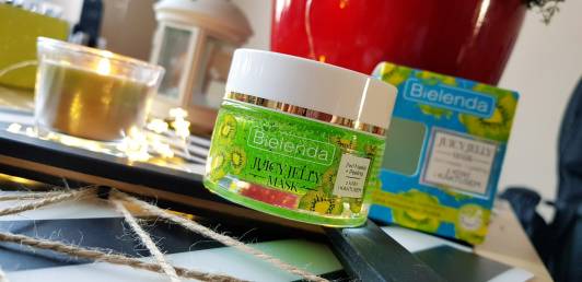Bielenda Juicy Jelly Mask, 2 w 1 maska + peeling, Kiwi i kaktus