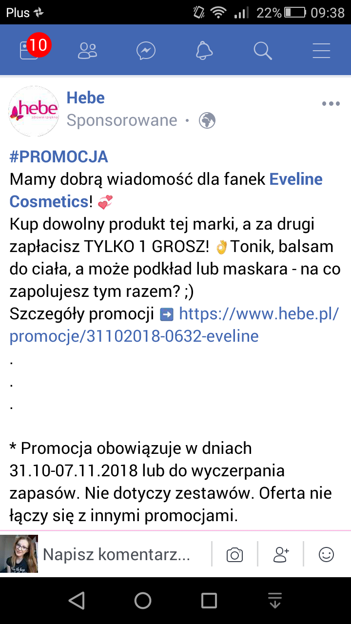 1+1 za grosz w Hebe - Eveline Cosmetics