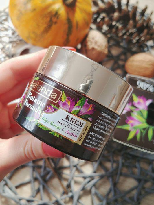 Bielenda Botanic Formula, Krem do twarzy, Nawilżający, Olej z konopi + szafran