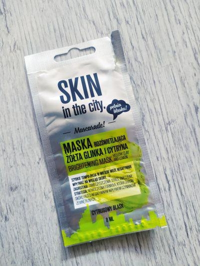 Skin in the City Maska do twarzy, rozświetlająca, żółta glinka i cytryna