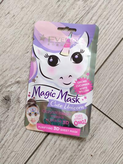 Eveline Magic Mask, Maska w płacie, Oczyszczająca, Cute Unicorn