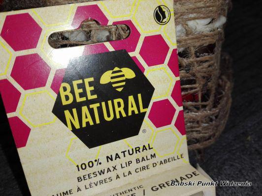 Bee Natural Pomadka ochronna do ust, Granat 