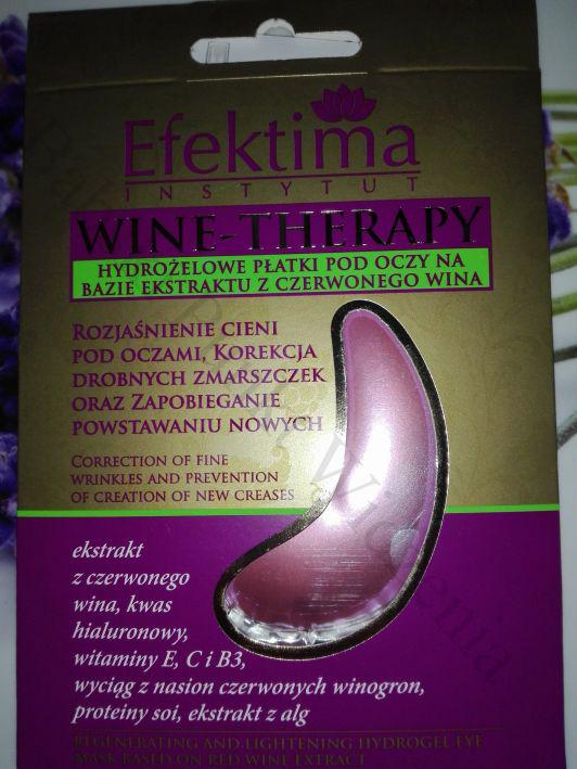 Efektima Wine - Therapy, Hydrożelowe płatki pod oczy, Ekstrakt z czerwonego wina