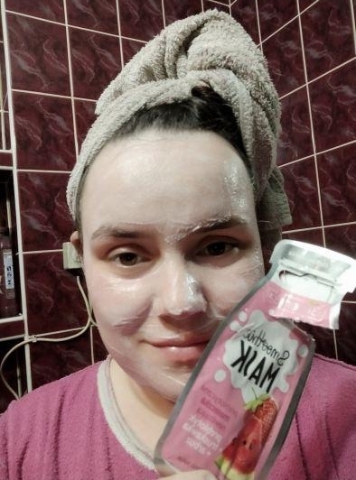 Bielenda Smoothie Mask, Maseczka do twarzy, Prebiotyczna, Nawilżająca, Prebiotyk + Truskawka + Arbuz