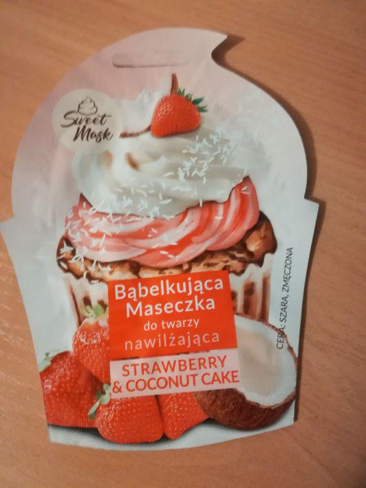 Marion Sweet Mask, Maseczka do twarzy, Bąbelkująca, Nawilżająca, Strawberry & Coconut Cake