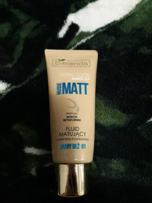 Bielenda Total Look Make-Up, Nude Matt, Fluid matujący, nr 01 Jasny beż